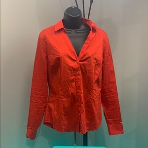 Women's Red Button-Up Shirt